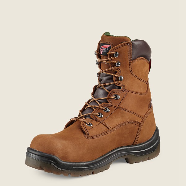 Red Wing Mens King Toe® - 8-inch Waterproof Toe - Safety Boots Brown - 0637VKXHG